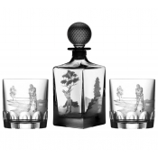Varga Crystal Golf Decanter + Tumbler Set