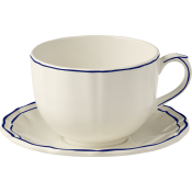 Gien Filet Cobalt Jumbo Cup + Saucer