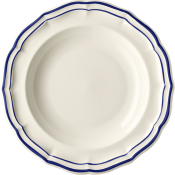 Gien Filet Cobalt Rim Soup - 8.75"
