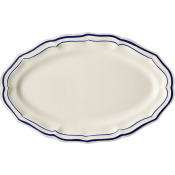 Gien Filet Cobalt Oval Platter - 16"