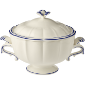 Gien Filet Cobalt Soup Tureen