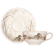Gien Sologne Breakfast Cups + Saucer - Set 2