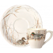 Gien Sologne Tea Cups + Saucer - Set 2