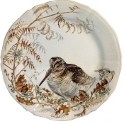 Gien Sologne Dessert Plate - Woodcock
