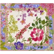 Gien Millefleurs Square Plate - 10 5/8"