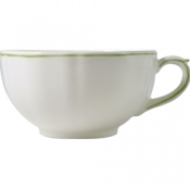 Gien Filets Vert Breakfast Cups and Saucer - Set of 2