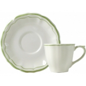 Gien Filets Vert Tea Cup US + Saucer - Set 2