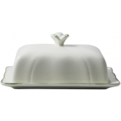 Gien Filets Vert Covered Butter Dish