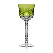 Varga Springtime Yellow-Green Red Wine Glass