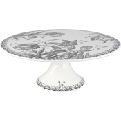 Gien Tulipes Noires Footed Cake Stand -12"