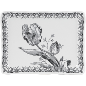 Gien Tulipes Noires Butter Tray