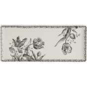 Gien Tulipes Noires Oblong Serving Tray