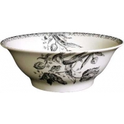 Gien Tulipes Noires Open Vegetable Bowl - 10.75"