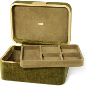 AERIN Beauvais Velvet Jewelry Box - Moss
