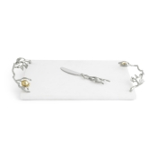 Michael Aram Pomegranate Silver & Gold Cheese Board & Spreader