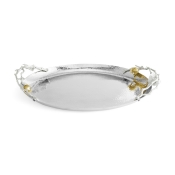Michael Aram Pomegranate Silver & Gold Ovl Tray