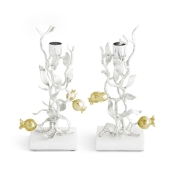 Michael AramPomegranate Silver & Gold Candleholders - Set 2