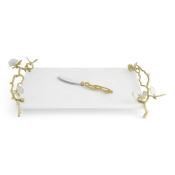 Michael Aram Butterfly Ginkgo Gold Cheess Board w/ Spreader