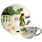 Gien Route Des Indes Teacup & Saucer / Box of 2