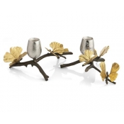 Michael Aram Butterfly Ginkgo Low Candleholder - Set 2