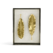 Michael Aram Champa Leaf Fabric Shadow Box