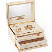 AERIN Classic Shagreen Luxe Jewelry Box - Cream