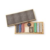 AERIN Shagreen Poker Set - Chocolate