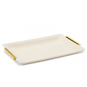 AERIN Shagreen Small Vanity Tray - Cream