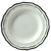 Gien Filet Midnight Rim Soup - 9"
