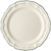 Gien Filet Celadon / Earth Grey Dinner Plate