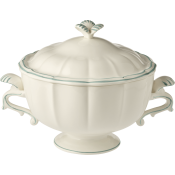 Gien Filet Celadon / Earth Grey  Soup Tureen