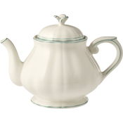 Gien Filet Celadon / Earth Grey  Teapot