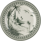 Gien Les Depareillees Green Canape Plate - 6.5"