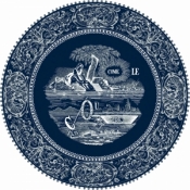 Gien Les Depareillees Blue Dessert Plate Rebus