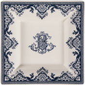 Gien Les Depareillees Bleu Large Square Candy Tray