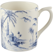 Gien Les Depareillees Blue Large Mug - 14 oz.