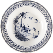 Gien Les Depareillees Bleu Round Deep Dish - 12"