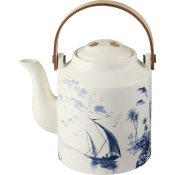 Gien Les Depareillees Blue Japanese Teapot