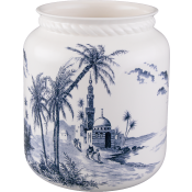 Gien Les Depareillees Bleu Roped Vase - Large / 8.75"