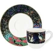 Gien Le Jardin Du Palais Espresso Cups & Saucers - Set 2