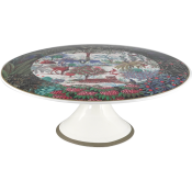 Gien Le Jardin Du Palais Footed Cake Stand -12"