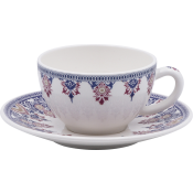 Gien Rouen Or Tea Cups & Saucers - Set 2