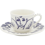 Gien Archipel Sentimental Tea Cups & Saucers - 2 Sets