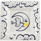 Gien Archipel Sentimental Large Square Candy Tray Moon