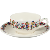 Gien Chance Folle Tea Cups & Saucers - Set 2