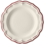 Gien Filet Bordeaux Rim Soup - 8 7/8"