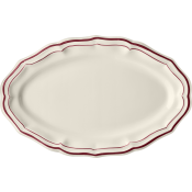 Gien Filet Bordeaux Oval Platter - 16"