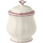 Gien Filet Bordeaux Sugar Bowl