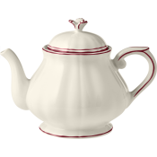 Gien Filet Bordeaux Teapot - 36 Oz.