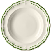 Gien Filet Fern  Rim Soup - 9"
